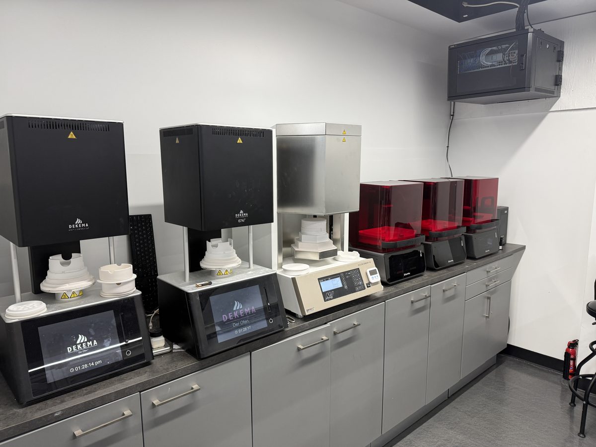 In-house digital dental laboratory at Aria Dental Implant Center in Phoenix, Arizona