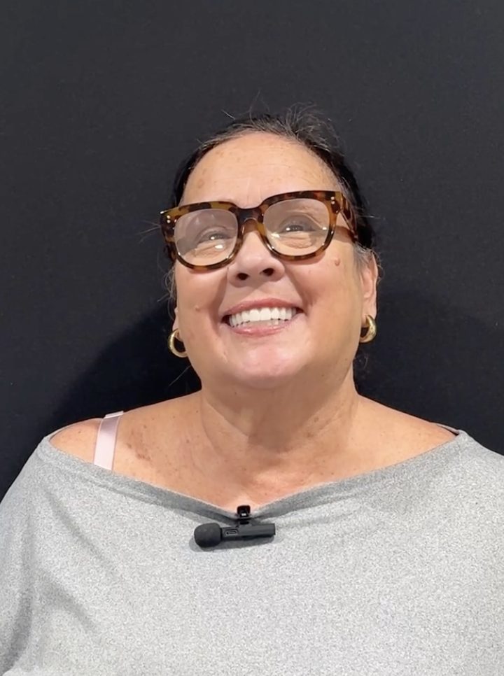 All-on-4® dental implant patient smiling after full-arch treatment at Aria Dental Implant Center in Phoenix, Arizona