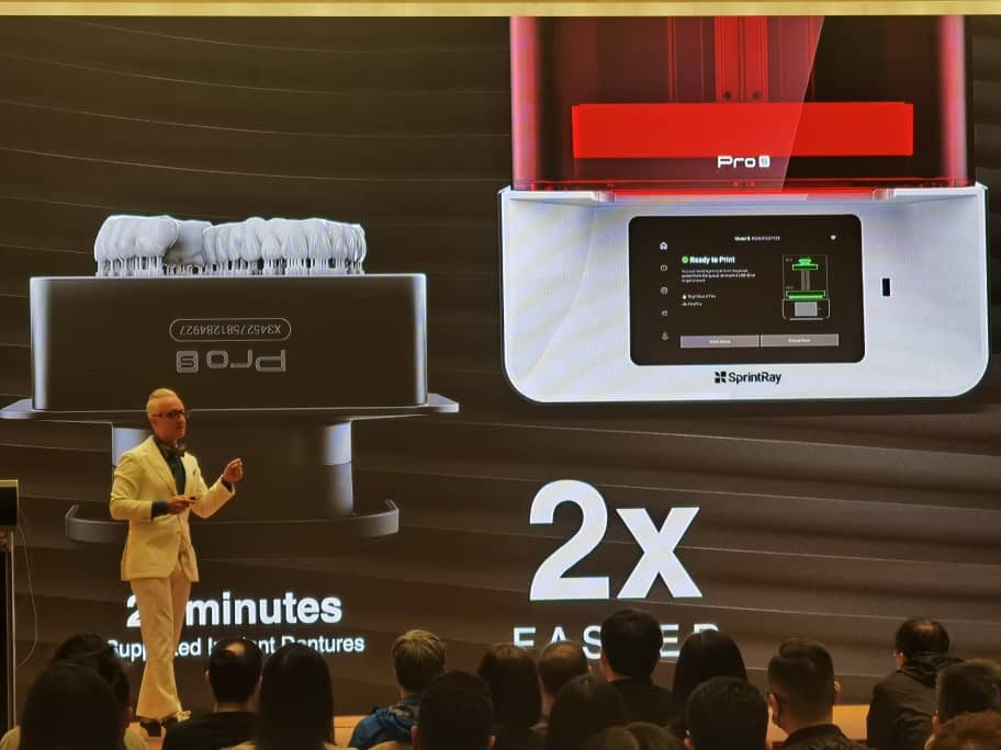 Dr. Joe Mehranfar presenting on 3D printing and digital dentistry for dental implants, from Aria Dental Implant Center in Phoenix, Arizona