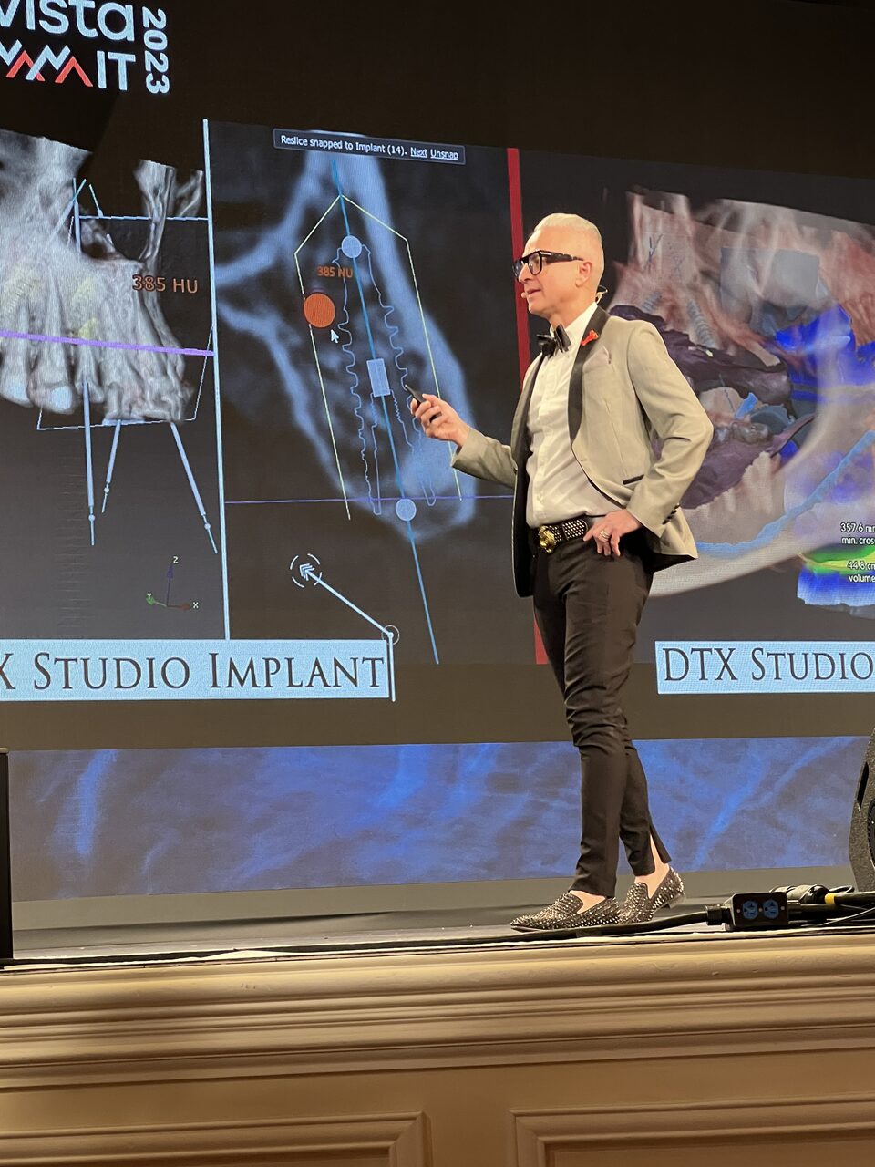 Dr. Joe Mehranfar teaching digital implant planning with DTX Studio imaging